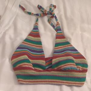 Colorful Striped Halter Top